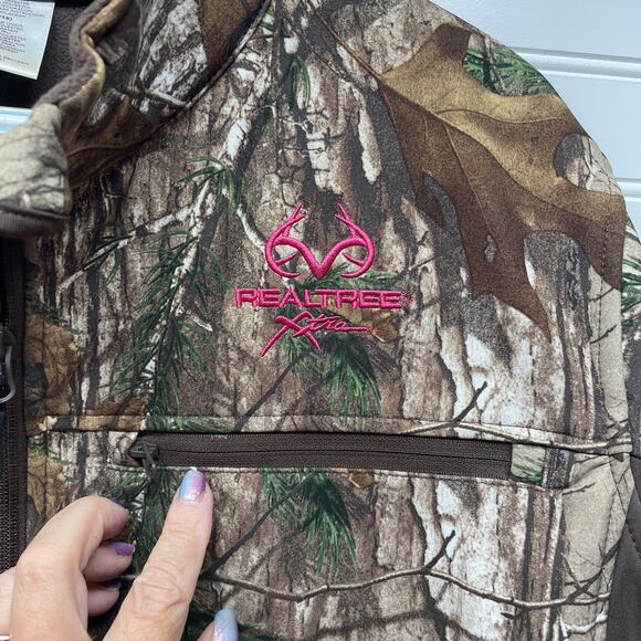 Realtree Xtra Brown Camo Zip Up Jacket w/Side Panels Size XL - Picture 4 of 14